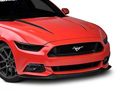 SEC10 Hood Accent Decal; Matte Black (15-17 Mustang GT, EcoBoost, V6)