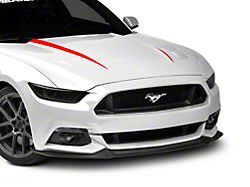 SEC10 Hood Accent Decal; Red (15-17 Mustang GT, EcoBoost, V6)