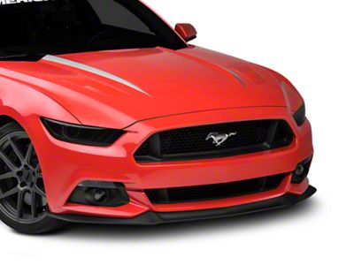 SEC10 Hood Accent Decal; Silver (15-17 Mustang GT, EcoBoost, V6)