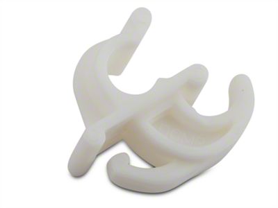 Hood Prop Retainer Clip; White (88-93 Mustang)