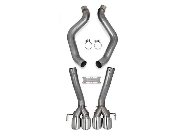 Hooker BlackHeart Muffler Delete Axle-Back Exhaust System with Polished Tips (2008 6.2L Corvette C6 w/o NPP Dual Mode Exhaust)