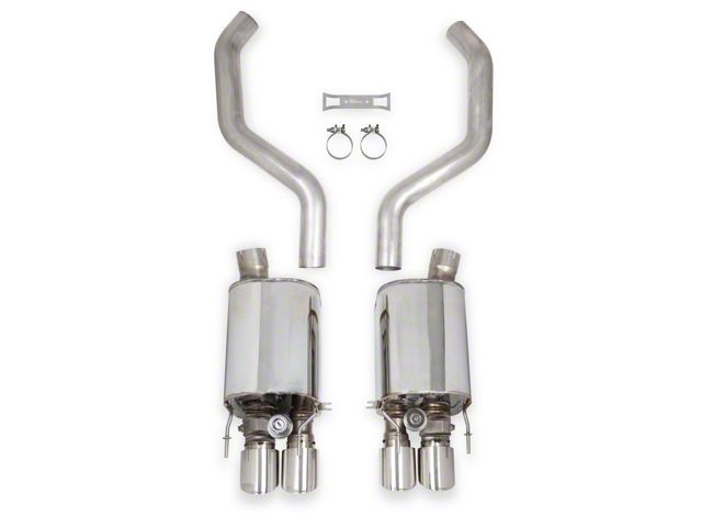 Hooker BlackHeart Axle-Back Exhaust System with Polished Tips (06-13 Corvette Z06 w/ NPP Dual Mode Exhaust)