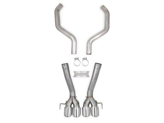 Hooker BlackHeart Muffler Delete Axle-Back Exhaust System with Polished Tips (06-13 Corvette Z06 w/o NPP Dual Mode Exhaust)