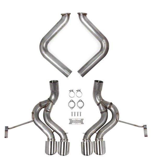 C6 Corvette Hooker BlackHeart Axle Back Exhaust - NPP