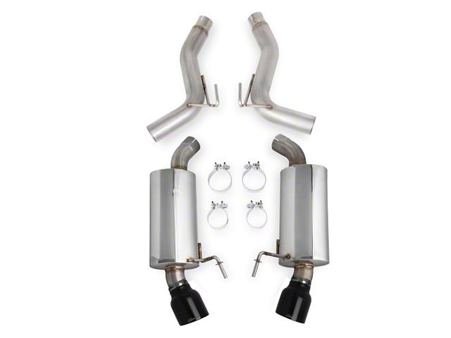 Hooker BlackHeart Axle-Back Exhaust System with Black Tips (15-23 Mustang EcoBoost w/o Active Exhaust)