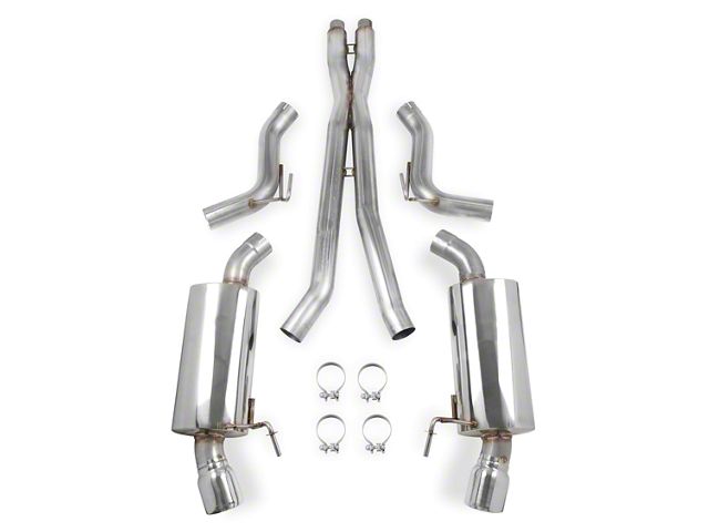 Hooker BlackHeart Cat-Back Exhaust System with Polished Tips (15-17 Mustang GT)