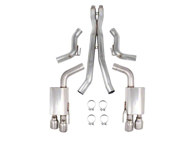 Hooker BlackHeart Cat-Back Exhaust System with Polished Tips (18-23 Mustang GT w/o Active Exhaust)