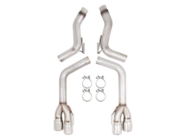 Hooker BlackHeart Muffler Delete Axle-Back Exhaust System with Polished Tips (18-23 Mustang GT w/o Active Exhaust)