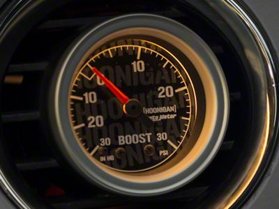 Auto Meter Hoonigan Series 2-1/16-Inch Boost/Vac Gauge; 30 inHG / 30 PSI; Mechanical (Universal; Some Adaptation May Be Required)