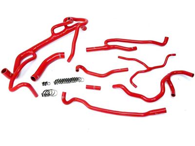 HPS Silicone Radiator and Heater Coolant Hose Kit; Red (16-24 Camaro SS)