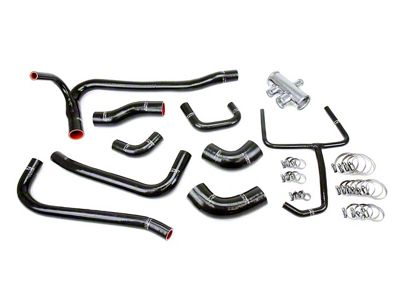 HPS Silicone Radiator Coolant Hose Kit; Black (07-14 Mustang GT500)