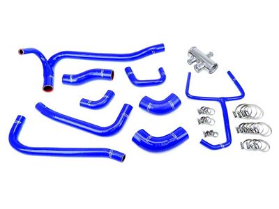 HPS Silicone Radiator Coolant Hose Kit; Blue (07-14 Mustang GT500)