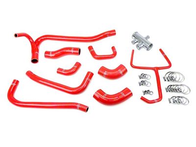 HPS Silicone Radiator Coolant Hose Kit; Red (07-14 Mustang GT500)
