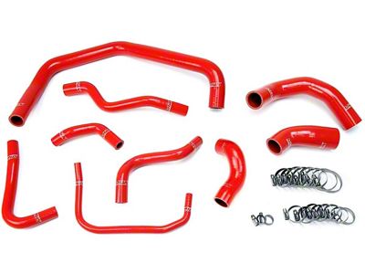 HPS Silicone Radiator Coolant Hose Kit; Red (03-04 Mustang Cobra)