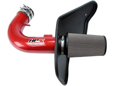 HPS Shortram Cold Air Intake; Red (10-15 Camaro SS)