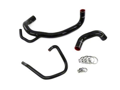 HPS Silicone Lower Radiator Coolant Hose Kit; Black (11-14 6.4L HEMI Challenger)