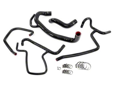 HPS Silicone Radiator and Heater Coolant Hose Kit; Black (11-14 6.4L HEMI Challenger)
