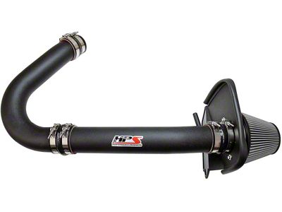 HPS Shortram Cold Air Intake; Wrinkle Black (11-18 3.6L Charger)