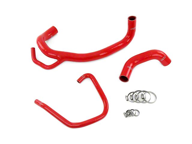 HPS Silicone Lower Radiator Coolant Hose Kit; Red (12-14 6.4L HEMI Charger)