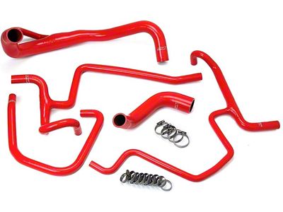 HPS Silicone Radiator and Heater Coolant Hose Kit; Red (11-23 5.7L HEMI Charger)