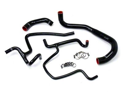 HPS Silicone Radiator and Heater Coolant Hose Kit; Black (11-23 5.7L HEMI Charger)