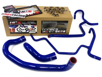 HPS Silicone Radiator and Heater Coolant Hose Kit; Blue (2010 6.1L HEMI Charger)