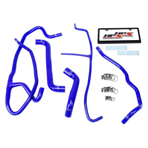 HPS Performance High Temp Reinforced Silicone Radiator and Heater Coolant Hose Kit, Blue, 57-1731-BLUE main image 0