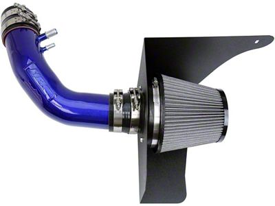 HPS Shortram Cold Air Intake; Blue (15-17 Mustang V6)