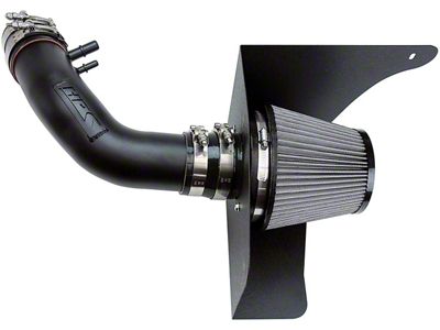 HPS Shortram Cold Air Intake; Wrinkle Black (15-17 Mustang V6)