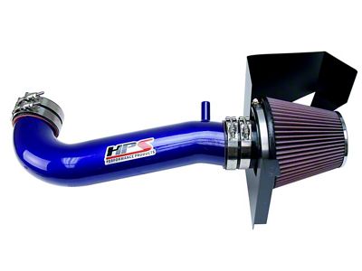 HPS Shortram Cold Air Intake; Blue (11-23 5.7L HEMI Challenger w/o Shaker Hood)