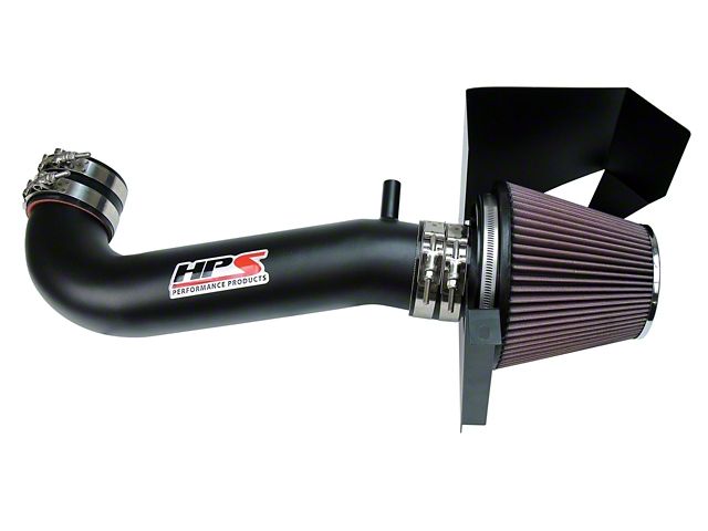 HPS Shortram Cold Air Intake; Wrinkle Black (11-20 5.7L HEMI w/o Shaker Hood)