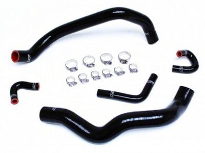 HPS Silicone Radiator and Heater Coolant Hose Kit; Black (01-04 Mustang V6)