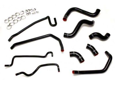 HPS Silicone Radiator and Heater Coolant Hose Kit; Black (11-14 Mustang GT; 12-13 Mustang BOSS 302)