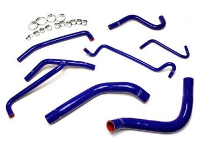 HPS Silicone Radiator and Heater Coolant Hose Kit; Blue (11-14 Mustang V6)