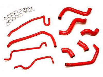 HPS Silicone Radiator and Heater Coolant Hose Kit; Red (11-14 Mustang GT; 12-13 Mustang BOSS 302)