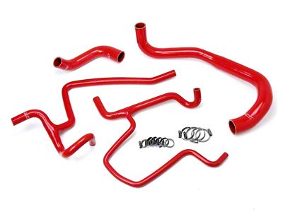 HPS Silicone Radiator and Heater Coolant Hose Kit; Red (11-23 5.7L HEMI Challenger)