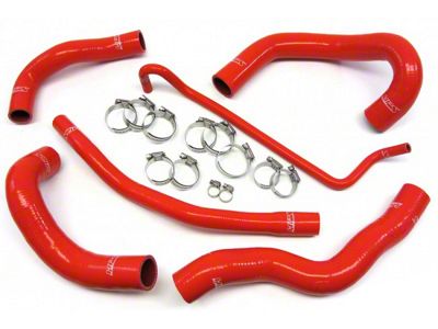 HPS Silicone Radiator Coolant Hose Kit; Red (05-06 Mustang GT)