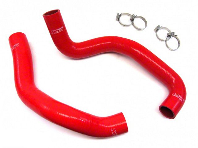 HPS Silicone Radiator Coolant Hose Kit; Red (94-95 5.0L Mustang)