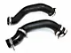 HPS Intercooler Hot and Cold Side Charge Pipes with Black Hoses; Polished (15-23 Mustang EcoBoost)