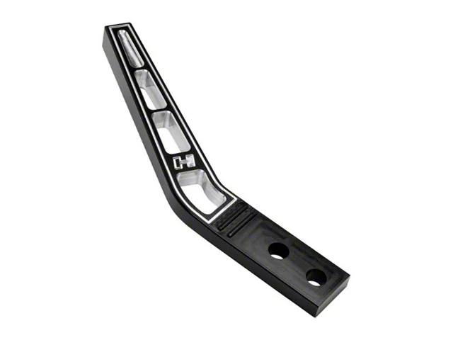 Hurst 8-Inch Lay Back Shifter Stick; Black Aluminum (79-24 Mustang, Excluding 20-22 GT500)