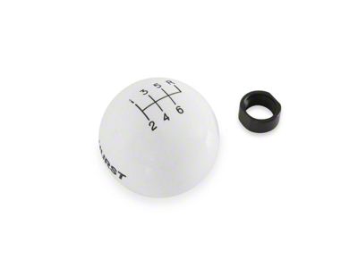 Hurst 6-Speed Shift Knob; White (93-02 5.7L Camaro)