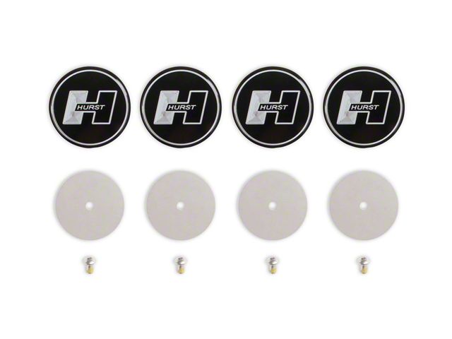 Hurst Elite Series Center Caps; Black (16-24 Camaro)