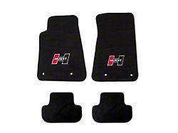 Hurst Elite Series Front and Rear Floor Mats with Red Hurst Logo; Black (10-15 Camaro)
