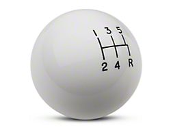 Hurst Classic 5-Speed Shift Knob; White (79-04 Mustang, Excluding 03-04 Cobra)