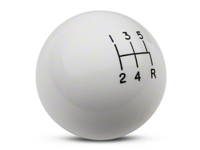 Hurst Classic 5-Speed Shift Knob; White (79-04 Mustang, Excluding 03-04 Cobra)