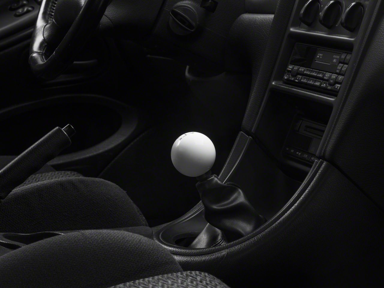 Hurst Classic 5 Speed Shift Knob White 79 04 Mustang Excluding 03 04 Cobra