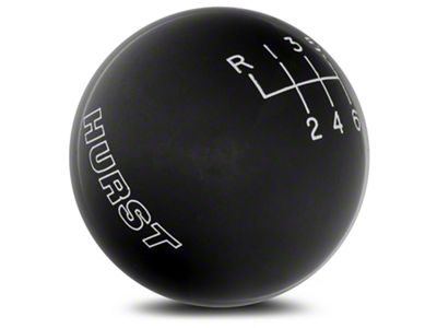 Hurst Classic 6-Speed Shift Knob; Black (15-24 Mustang, Excluding GT350 & GT500)