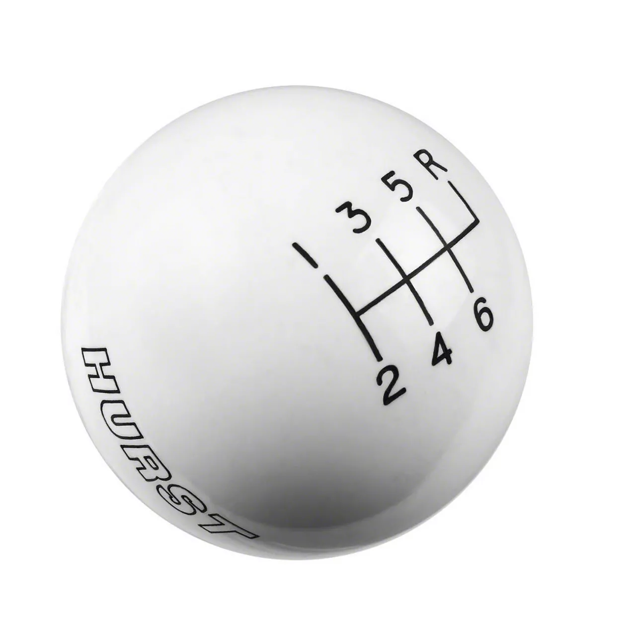 Hurst Corvette 6-Speed Shift Knob; White 1630056 (97-04