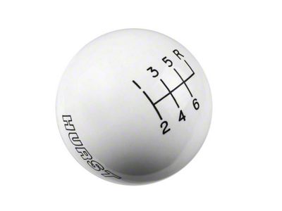 Hurst 6-Speed Shift Knob; White (97-04 Corvette C5)