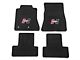 Hurst Elite Series Front and Rear Floor Mats with Red Hurst Logo; Black (15-24 Mustang)